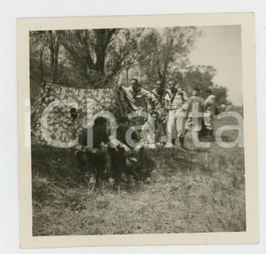 1935 ca CINA TIENTSIN Leoni di SAN MARCO - Accampamento (2) *Foto Fotografia d'epoca.   Formato: 6x6 originale e autentica 1