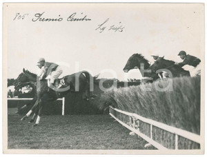 1940 ca MILANO Ippodromo di San Siro - IPPICA - Gara - Siepi *Foto 24x18 cm Fotografia originale d'epoca.CONDIZIONI: F (fiori di affissione agli angoli)FORMATO: 24x18 cm    originale e autentica 1