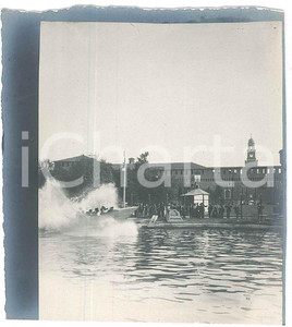 1906 EXPO MILANO Parco Sempione - Toboga - Foto 8x10 cm Fotografia originale d'epoca.  FAIR/discreto rifilato e con mancanze al lato superiore Formato: 8x10 cm originale e autentica 1