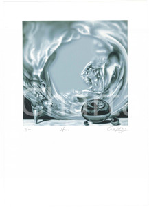 2005 Jurgen CZASCHKA - Sfere - SIGNED colour print n° 4/40 Stampa a colori a tiratura limitata, numerata (4/40) e firmata in originale dall'illustratore e incisore J&uuml;rgen Czaschka.FORMATO: 21x30 cmCONDIZIONI: G  GOOD/buono  Formato: 21x30 cm originale e autentica 1