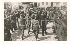 1930 ca VARESE FASCISMO Arrivo di gerarchi - Foto MORBELLI 14x9 cm  Fotografia d'epoca, in formato cartolina postale.FOTOGRAFO: Cav. A. Morbelli - Varese GOOD/buono  Formato:  14x9 cm originale e autentica 1