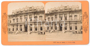 1870 ca GENOVA Palazzo Ducale - Foto stereoscopica Jean ANDRIEU 1111 Fotografia stereoscopica d'epoca, su cartoncino rigido.Serie "Vues d'Italie". GOOD/buono  Formato: 18x9 cm originale e autentica 1