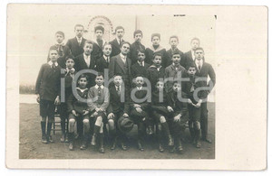 1913 ITALIA Congregazione Mariana MATER AMABILIS - Gruppo di ragazzi *Foto  Fotografia d'epoca, in formato cartolina postale. FAIR/discreto piegatura al lato inferiore Formato: 14x9 cm originale e autentica 1