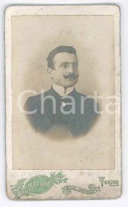 Fotografia d epoca originale 1895 ca. TORINO  Ritratto uomo con occhiali  Foto FIORINO CDV 2 1