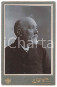 1905 ca GLOUCESTER (UK) Ritratto maschile di profilo - Foto E. DEBENHAM Fotografia d'epoca, montata su cartoncino rigido. GOOD/buono  Formato: 11x16 cm originale e autentica 1