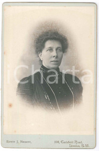 Fotografia d epoca originale 1890 ca LONDON Portrait of a woman   Photo Edwin J. NESBITT 11x16 cm 1