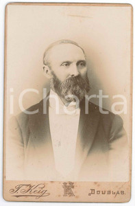 Fotografia d epoca originale 1890 ca DOUGLAS ISLE OF MAN Portrait of a man Photo T. KEIG 1