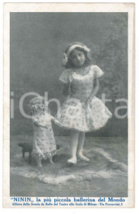 Cartolina originale da collezione 1910 ca MILANO TEATRO ALLA SCALA  Ninin la piÃ¹ piccola ballerina Cartolina 1 1
