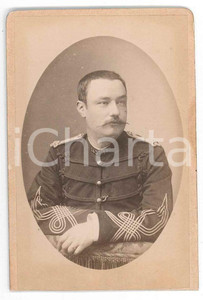 1870 ca FRANCE ARMEE DE TERRE Portrait d'officier 143 Rgt - Photo CDV Fotografia d'epoca, montata su cartoncino rigido. FAIR/discreto rifilata al margine inferiore Formato: 6x9 cm originale e autentica 1