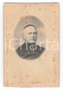 Fotografia d epoca originale 1865 ca FRANCE Portrait de Mgr. Philippe GERBET Évêque de Perpignan  Photo CDV 1