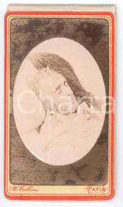 1880 ca PAVIA Ritratto di uomo sul letto di morte - Foto M. TOLLINI CDV Fotografia d'epoca, montata su cartoncino rigido, con velina protettiva.FOTOGRAFO: M. Tollini - Pavia, via Mentana 3 GOOD/buono  Formato: 6x10 cm originale e autentica 1