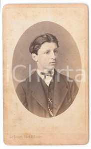 1865 ca TORINO Ritratto di adolescente - Foto LE LIEURE - CDV  Fotografia originale d'epoca.FOTOGRAFO: Le Lieure - Torino GOOD/buono  Formato: 6x10 cm originale e autentica 1