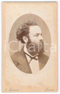 1875 ca BALUARDO DI GESSO / CUNEO Ritratto maschile - Foto GARNERI CDV Fotografia d'epoca, montata su cartoncino rigido.FOTOGRAFO: Ippolito Garneri - Casa Cav. Filippi - Baluardo di Gesso GOOD/buono  Formato: 6x10 cm originale e autentica 1