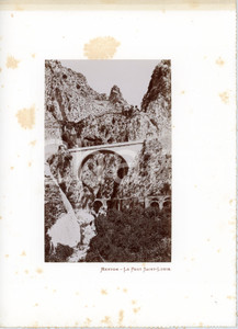 Fotografia d epoca originale 1910 ca MENTON CÃ´te d Azur, FRANCE Le pont SAINTLOUIS  Photo 1