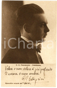 1928 G. G. PELLEGRINI - Pubblicista - CARTOLINE PARLANTI Ed. FORMIGGINI FP NV Cartolina postale d'epoca, non viaggiata. FAIR/discreto Lievi abrasioni angolari Formato: 9x14 cm originale e autentica 1