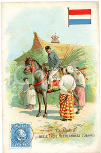 Cartolina originale da collezione 1920 ca MILANO Posta nelle INDIE NEERLANDESI GIAVA PubblicitÃ  LYSOFORM Cartolina 1