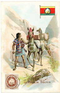 Cartolina originale da collezione 1920 ca MILANO Posta in BOLIVIA PubblicitÃ  LYSOFORM Achille Brioschi  Cartolina 1