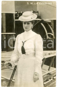 1910 ca HOUSE OF ROMANOV Tzarina Alexandra Feodorovna - Postcard FP NV (1)  Cartolina d'epoca, non viaggiata. FAIR/discreto Lievi Smussature agli angoli Formato: FP originale e autentica 1