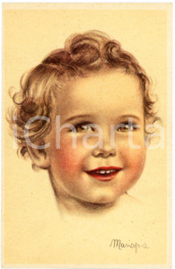 1940 ca BAMBINI Artista MARIAPIA Bambino sorridente - Cartolina ILLUSTRATA FP NV Cartolina d'epoca, non viaggiata. FAIR/discreto Lievi smussature agli angoli Formato: FG originale e autentica 1