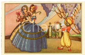 1936 BUONA PASQUA Piccolo sultano consegna uovo di pasqua - Cartolina ILLUSTRATA  Cartolina postale d'epoca, viaggiata. FAIR/discreto Lievi smussature  agli angoli Formato: FP originale e autentica 1