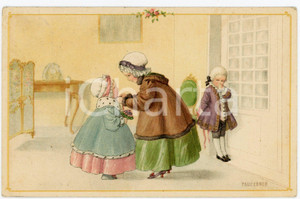 1920 ca WIEN Artist Paul LIEBNER Little Mozart ILLUSTRATED Postcard FP VG  Cartolina postale d'epoca,  viaggiata. FAIR/discreto Lievi smussature agli angoli Formato: FP originale e autentica 1