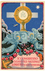 1930 LORETO X Congresso Eucaristico Nazionale - Cartolina ill. GALVAN  Cartolina postale d'epoca, non viaggiata. GOOD/buono  Formato: 9x14 cm originale e autentica 1