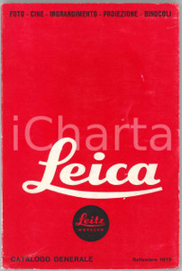 Settembre 1973 LEITZ WETZLAR - LEICA Foto-cine *Catalogo generale ILLUSTRATO Catalogo d'epoca, illustrato b/n. PAGINE: 121 GOOD/buono ma piegatura in copertina Formato: 14x21 cm originale e autentica 1