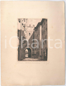 1900 ca ARTE - Pisa, città vecchia - Litografia 19x25 cm  Litografia originale d'epoca. POOR/danneggiato piegature marginali e strappo di 1 cm al lato destro Formato: 19x25 cm originale e autentica 1