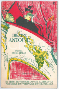 1960 PARIS ThÃ©Ã¢tre Antoine - Marcel ACHARD - L'idiote - Programme 54 p. Programma d'epoca, con numerose inserzioni pubblicitarie e copertina con disegno di Toulouse-Lautrec.PAGINE: 54 GOOD/buono  Formato: 14x21 cm originale e autentica 1