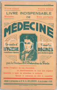 Libro, pubblicazione d epoca 1910 ca HYGIENE Docteur B. C. DELONDRE Livre indispensable de mÃ©decine 1