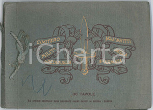 1926 Cimitero militare REDIPUGLIA agli invitti della 3^ Armata - Pubblicazione Pubblicazione d'epoca illustrata.EDITORE: Ufficio Centrale cura onoranze salme caduti in guerra - Padova POOR/danneggiato Gualciture in copertina, parziale distacco della copertina dal dorso, strappi al dorso Formato: 18x13 cm originale e autentica 1