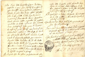 1764 MASSIMENO (TN) Don Giovanni COZZINI acquista maso prativo all'AMPOME' Documento manoscritto, con tabellionato del notaio Giacomo Cavoli.PAGINE: 12 (2 bianche) FAIR/discreto piegature d'epoca e lievi macchie Formato: 15x22 cm originale e autentica 1