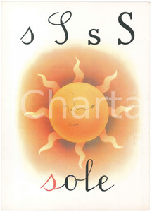 1955 ca ABBECEDARIO Alfabeto murale illustrato - S di Sole - 24x34 cm  Alfabeto murale illustrato, su cartoncino.Editrice La Scuola - Brescia POOR/danneggiato Lievi smussature agli angoli, segni a penna Formato: 24x34 originale e autentica 1