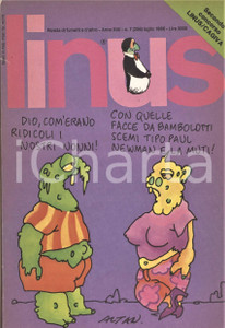 1986 LINUS Bobo di STAINO - Caffeina d'Europa di ECHAURREN - Rivista FUMETTI Rivista originale d'epoca, illustrata.Anno XXII n. 7. PAGINE: 144 GOOD/buono ma tracce d'uso; lievi mancanze marginali ad alcune pagine interne Formato: 15x21 cm originale e autentica 1