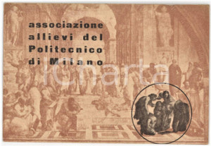 1950 MILANO Associazione allievi del Politecnico - Tessera di socio vitalizio Tessera d'epoca.  FAIR/discreto Lievi smussature agli angoli Formato: 10x7 cm originale e autentica 1