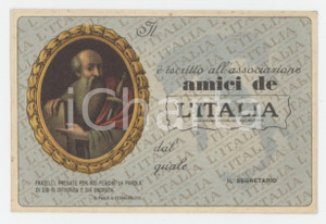 1950 ca DIOCESI DI MILANO Ass. Amici de L'ITALIA Quotidiano cattolico - Tessera