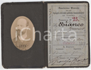 1886 TORINO Associazione impiegati civili pubbliche amministrazioni - Tessera