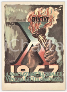 1957 Associazione Nazionale VENEZIA GIULIA e DALMAZIA Tessera 7x10 cm