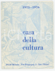 1975 MILANO Casa della Cultura - Tessera 7x9 cm