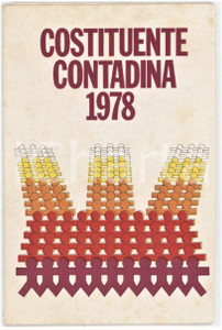 1978 CAMPEGINE Costituente contadina - Tessera non titolare 6x10 cm