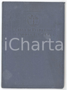 1938 POGGIO RUSCO Cassa di risparmio di Verona e Vicenza - Libretto al portatore