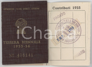1955 FIRENZE - CISL Tessera biennale - 6x8 cm