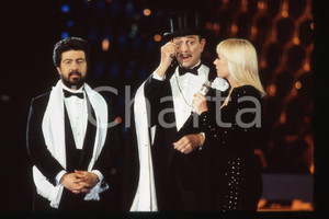 35mm vintage slide* 1990 ca ITALY - TV Georges DESCRIERES & Raffaella CARRA (24)