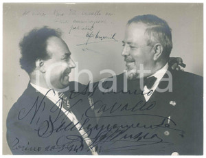 1934 TEATRO TORINO Attore Angelo MUSCO con un collega - Foto con AUTOGRAFO