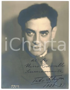 Autografo originale 1933 LIRICA Tenore Tito SCHIPA  Foto con AUTOGRAFO 17x23 cm 1