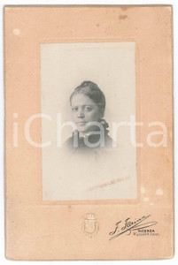 1900 ca VICENZA Ritratto di donna - Busto *Fotografia F. FARINA 11x16 cm