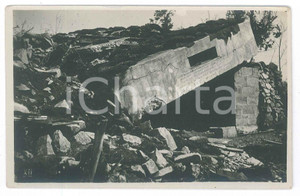 1917 WW1 MONTE GRAPPA Galleria italiana colpita *Foto cartolina 14x9 cm