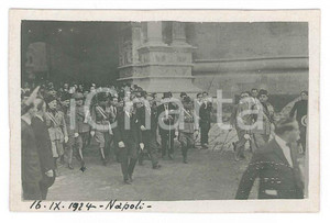 Fotografia d epoca originale 1924 NAPOLI Arrivo Benito MUSSOLINI per cittadinanza onoraria  Foto 9x6 cm 1