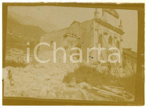 1919 WW1 OLIERO DI VALSTAGNA Danni di guerra alla chiesa - Campanile crollato