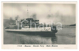 1930 MESSINA Grande Ferry - Boats Messina - Cartolina postale FP VG